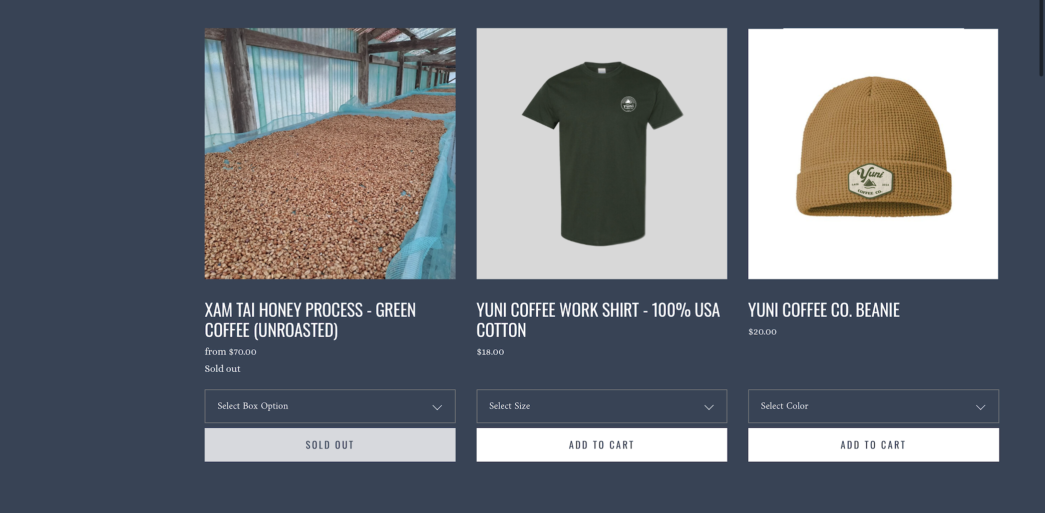 Yuni Coffee Co Merchandise